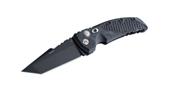 Image of Hogue EX-A01 Automatic Tactical Folding Knife, 4in, Black Tanto Blade, G-Mascus Black G10 Handle 34109