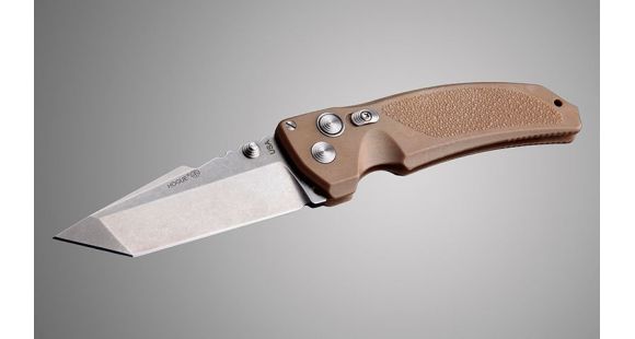 Image of Hogue EX-03 3.5in Folder Tanto Blade Tumble Finish Polymer Frame - Matte Brown 34363