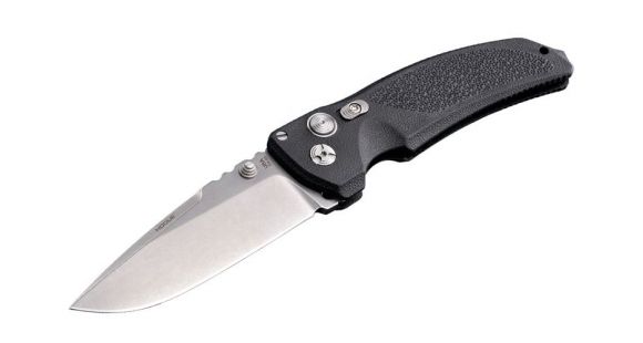 Image of Hogue EX-03 3.5in Folder Drop Point Blade Tumble Finish Polymer Frame - Matte Black 34370