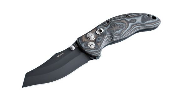 Image of Hogue EX-04 3.5in Folder Wharncliffe Blade Black Finish G-10 Frame - G-Mascus Black/Gray 34469