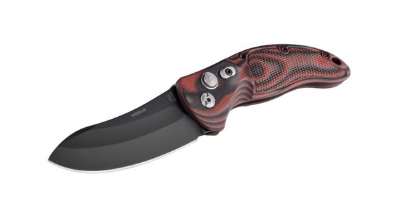 Image of Hogue EX-A04 3.5in. Auto Folder Upswept Blade Black Finish G-10 Frame, G-Mascus Red Lava 34432