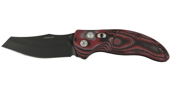 Image of Hogue EX-A04 3.5in. Auto Folder Wharncliffe Blade Black Finish G-10 Frame, G-Mascus Red Lava 34422