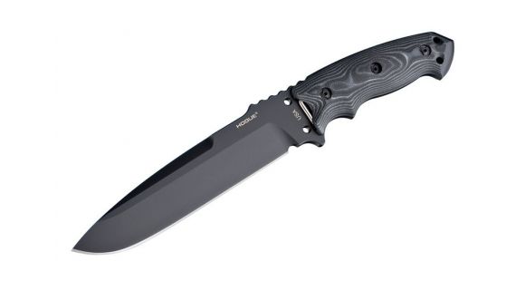 Image of Hogue EX-F01 7in Fixed Drop Point Blade A-2 Black Kote G-10 Scales - G-Mascus Black 35159