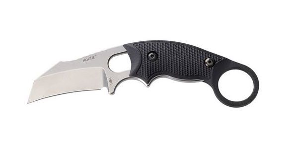 Image of Hogue EX-F03 Hawkbill Blade 2.25in. G10 Solid Black Scales 6.5in. OAL 2 Black Sheath Combo, Black 35329