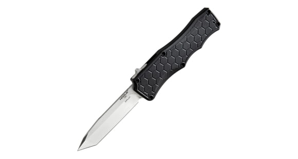 Image of Hogue Exploit Automatic Folding Knife, 3.5in, CPM S30V Stainless Steel, Tanto Blade, Stone Tumbled, Matte Black Aluminum Handle, 34040