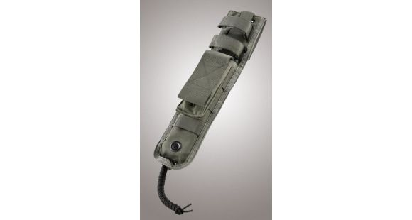 Image of Hogue Gear Fixed Blade Full Sheath, Green w/ MOLLE Front Pouch 12in. OAL 35051