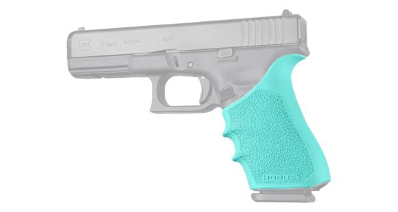 Image of Hogue Glock HandAll Beavertail Grip Sleeve, Glock 17/17L/19X/34/34 MOS, Gen 1/2/5, Aqua, 17024