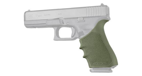 Image of Hogue Glock HandAll Beavertail Grip Sleeve, Glock 17/17L/19X/34/34 MOS, Gen 1/2/5, OD Green, 17021