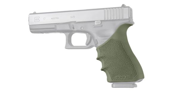 Image of Hogue Glock HandAll Beavertail Grip Sleeve, Glock 17 MOS/17L/22/35/35 MOS/34/34 MOS/31/37, Gen 3/4, OD Green, 17031