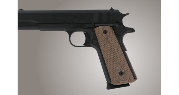 Image of Hogue Govt. G-10 Magrip Kit - Piranha Grip Flat Mainspring G-Mascus Tan 01227-TAN