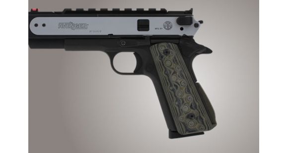 Image of Hogue Govt. G-10 Magrip Kit - Smooth Arched G-Mascus OD Green Camo 01268