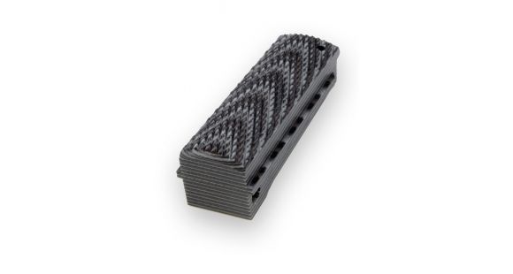 Image of Hogue Govt. G-10 Mainspring Housing Checkered Flat G-Mascus Black/Gray 01357-BLKGRY