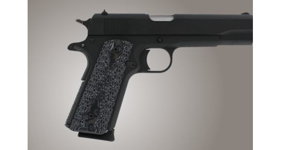 Image of Hogue Govt. G-10 Magrip Kit - Piranha Grip Flat Mainspring G-Mascus Black/Gray 01227-BLKGRY
