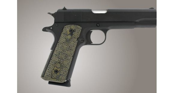 Image of Hogue Govt. G-10 Magrip Kit - Piranha Grip Flat Mainspring G-Mascus Green 01228