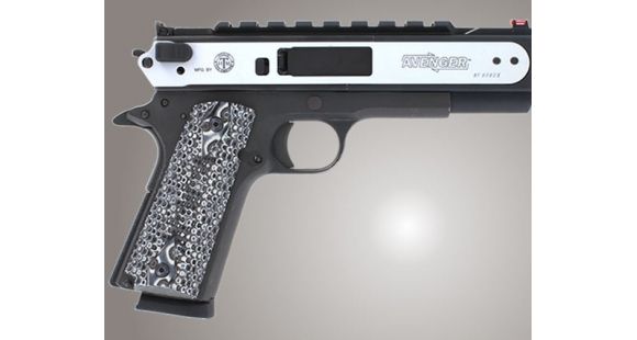 Image of Hogue Govt. Model Piranha Grip G-10 - G-Mascus Black/Gray 45137-BLKGRY