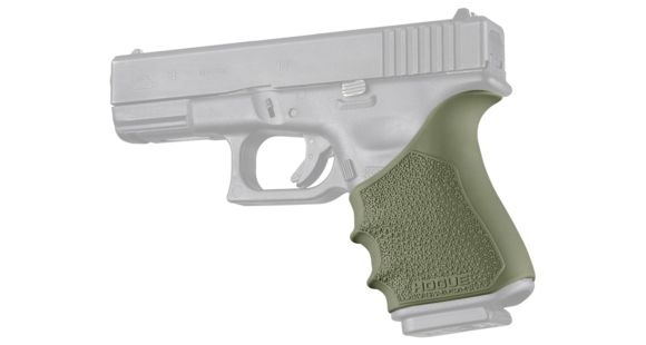 Image of Hogue HandAll Beavertail Grip Sleeve, Glock 19 Gen3/4, OD Green, 17041