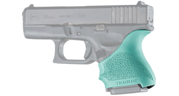 Image of Hogue Handall Beavertail Grip Sleeve, Glock 26/27, Aqua, 18604