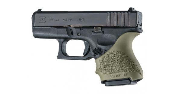 Image of Hogue HandAll Beavertail Grip Sleeve Glock 26/27, OD Green, 18601