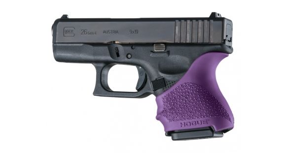 Image of Hogue HandAll Beavertail Grip Sleeve Glock 26/27, Purple, 18606