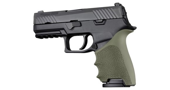 Image of Hogue HandAll Beavertail Grip Sleeve, Sig Sauer P320 Compact, OD Green, 17611