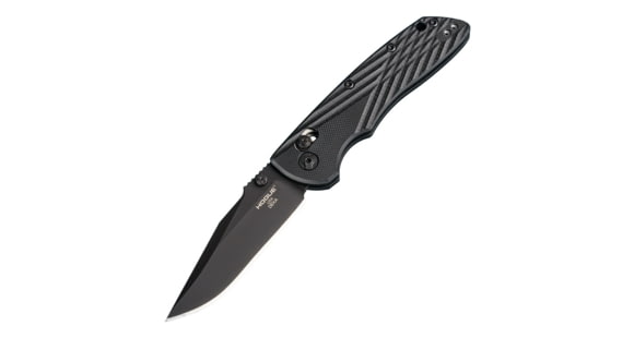 Image of Hogue Deka Folding Knife, 3.25 in CPM 20CV Stainless Steel Clip Point Blade, Black Cerakote, Black G10 Handle, 24276