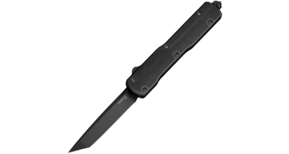 Image of Hogue Sig Counterstrike Out the Front 3.35in Automatic Folding Knife, Tanto Blade, Black, 36960
