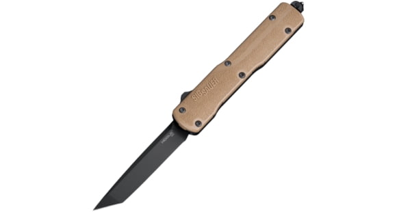 Image of Hogue Sig Counterstrike Out the Front 3.35in Automatic Folding Knife, Tanto Blade, Coyote Tan, 36961