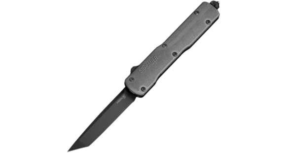 Image of Hogue Sig Counterstrike Out the Front 3.35in Automatic Folding Knife, Tanto Blade, Grey, 36962
