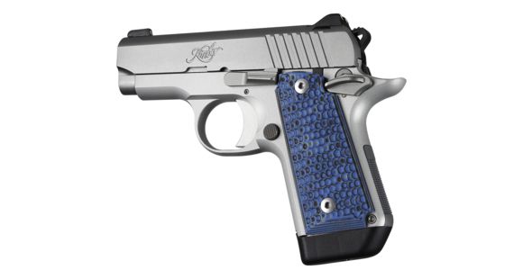 Image of Hogue Kimber Micro .380 Ambidextrous Grip, Piranha, G10, Blue Lava, 40628