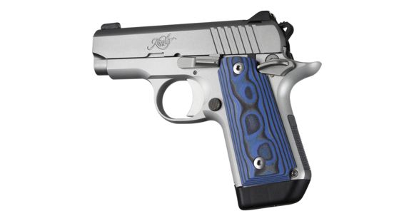 Image of Hogue Kimber Micro .380 Ambidextrous Grip, Smooth, G10, Blue Lava, 40648