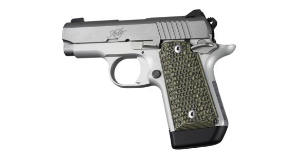 Image of Hogue Kimber Micro 9 Ambidextrous Grip, Piranha, G10, Green Lava, 39128