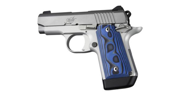 Image of Hogue Kimber Micro 9 Ambidextrous Grip, Smooth, G10, Blue Lava, 39648
