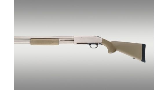 Image of Hogue Mossberg 500 12 Gauge OverMolded Shotgun Stock Kit with Forend, Flat Dark Earth, 05312
