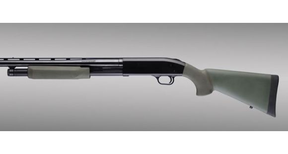 Image of Hogue Mossberg 500 20 GA. OverMold Shotgun Stock kit w/ forend OD Green 05217