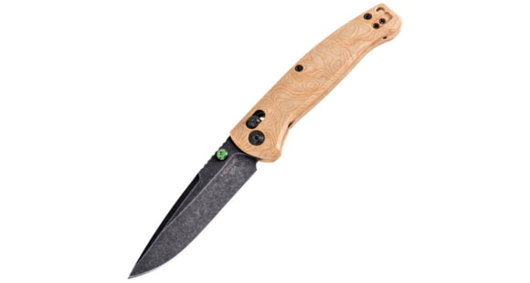 Image of Hogue Mysto Element Folding Knife, 3.4in, CPM MagnaCut Stainless Steel, Clip Point, Richlite, Wood, Brown/Black, 24459