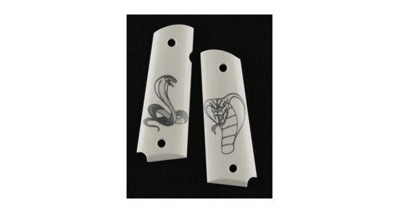 Image of Hogue Officers Model Scrimshaw Ivory Polymer - Cobra Snake 43025