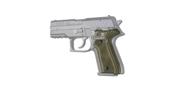 Image of Hogue Rex Zero 1 Compact Grip, Checkered, G10 G-Mascus, Green Lava, 93158