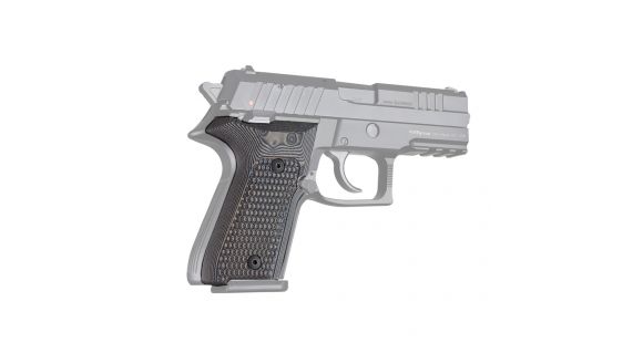 Image of Hogue Rex Zero 1 Compact Grip, Piranha, G10 G-Mascus, Black/Grey, 93127