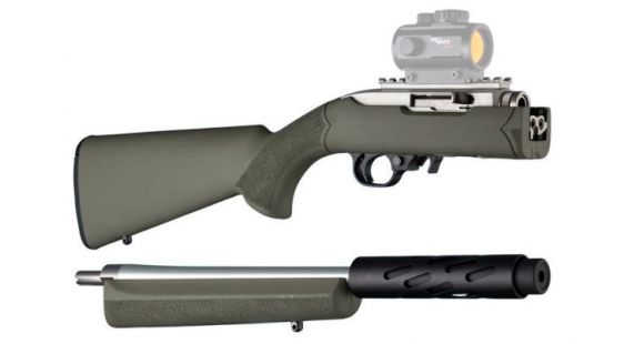 Image of USED Hogue Ruger 10/22 Takedown Rubber OverMold Stock w/ STD Barrel Channel OD Green, 21240, EDEMO1, Used, Condition Fair