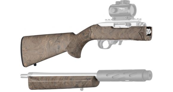 Image of Hogue Ruger 10/22 Takedown Rubber OverMold Stock w/ STD Barrel Channel Ghillie Earth, 21940