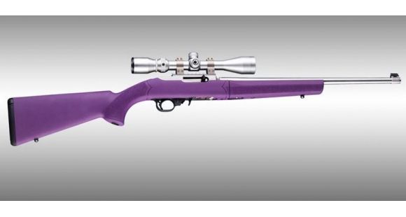 Image of Hogue Ruger 10/22 Takedown Rubber OverMold Stock w/ STD Barrel Channel Purple, 21046