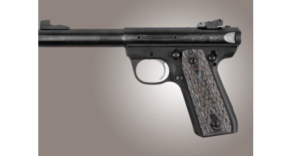 Image of Hogue Ruger 22/45 RP Chain Link G-10 - G-Mascus Black/Gray 82107-BLKGRY