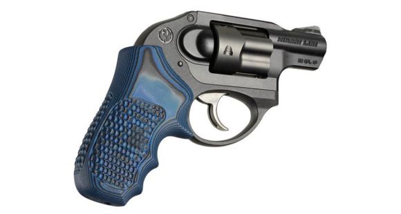 Image of Hogue Ruger LCR Enclosed Hammer Piranha Grip G10, G-Mascus Blue Lava 78638