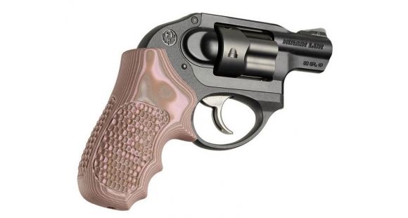 Image of Hogue Ruger LCR Enclosed Hammer Piranha Grip G10, G-Mascus Pink Lava 78637
