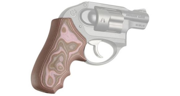 Image of Hogue Ruger LCR Enclosed Hammer Smooth G10, G-Mascus Pink Lava, 78667