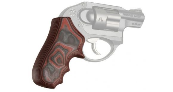Image of Hogue Ruger LCR Enclosed Hammer Smooth G10, G-Mascus Red Lava, 78669