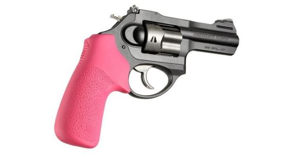 Image of Hogue Ruger LCR No Finger Groove Rubber Tamer Cushion Grip Pink 78037