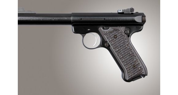 Image of Hogue Ruger MK II / MK III Piranha Grip G-10 - G-Mascus Black/Gray 82137-BLKGRY