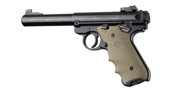 Image of Hogue Ruger MKIV Rubber Grip with Finger Grooves, Flat Dark Earth, 79003
