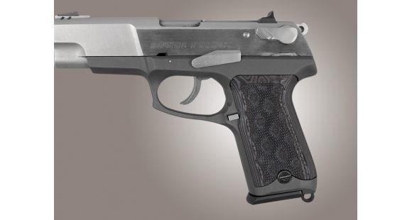 Image of Hogue Ruger P85 - P91 Checkered G-10 - G-Mascus Black/Gray 85177-BLKGRY